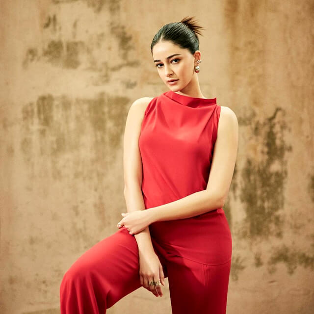 Ananya Panday's Bold Red Monochrome Dress will make you awestruck