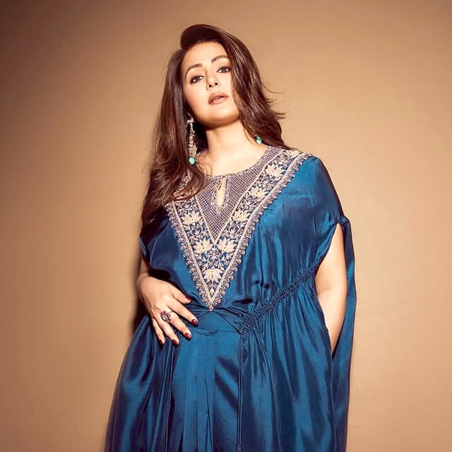 Hina Khan serves Fashion Goals in a Navy Blue Designer Kafthan