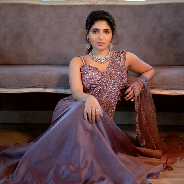 Iswarya Menon sparkles in a Luxurious Sequinned Lehenga