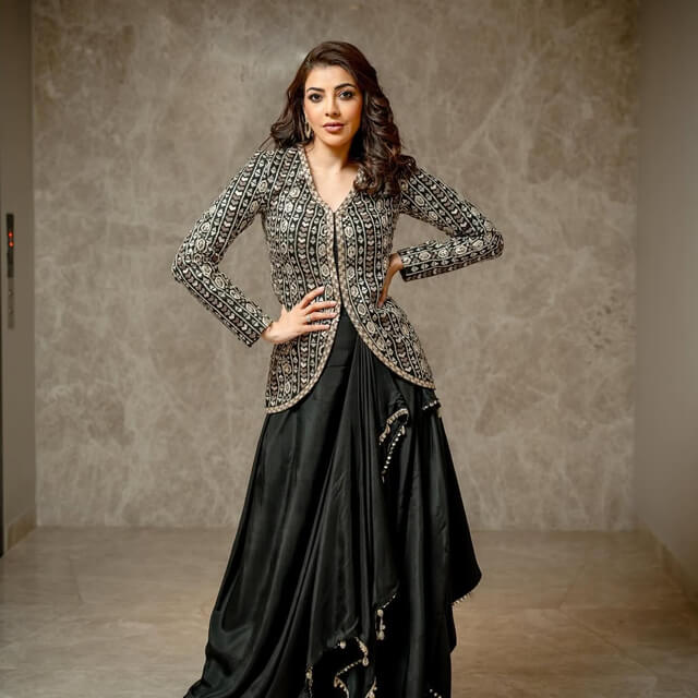 Kajal Aggarwal looks breathtaking in SVA Contemporary Fusion Outfit