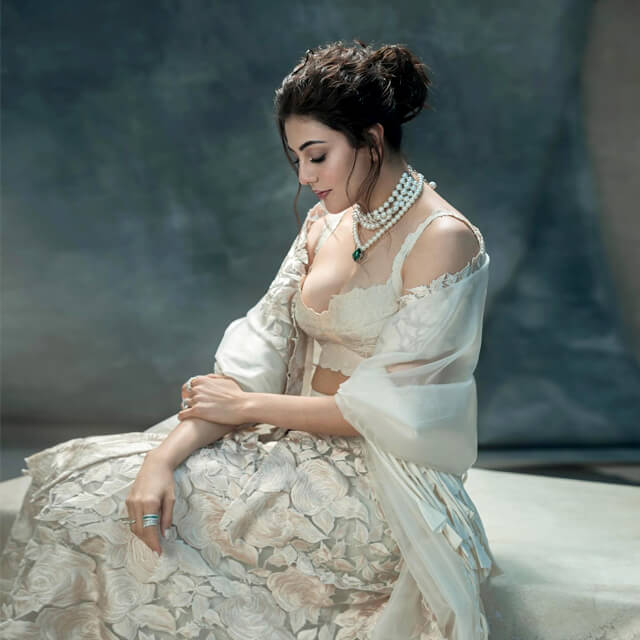 Kajal Aggarwal's Angelic Floral Lehenga
