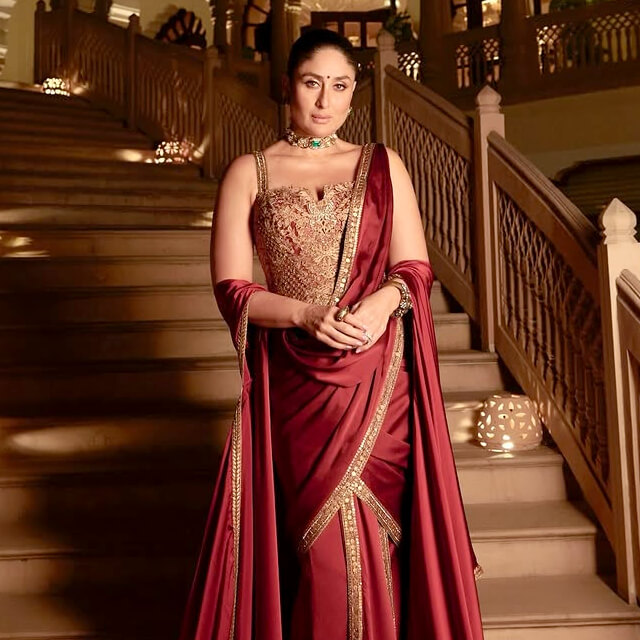 Kareena Kapoor stuns in Tarun Tahiliani's Vintage-Inspired Saree
