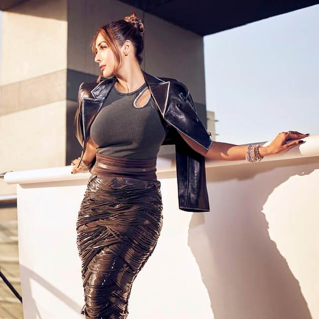 Malaika Arora rocks in a Bodysuit & Chandelier-Inspired Skirt