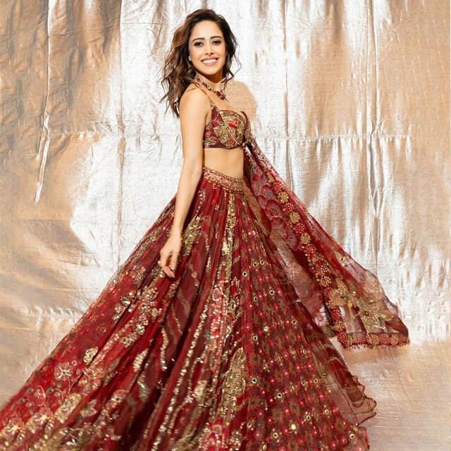 Fall in Love with Nushrratt Bharuccha’s Radiant Red Lehenga Style