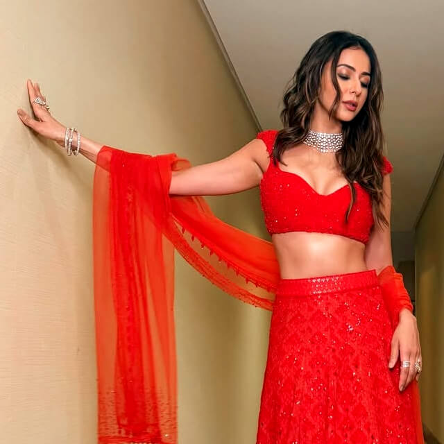 Rakul Preet Singh's Stunning Red Lehenga