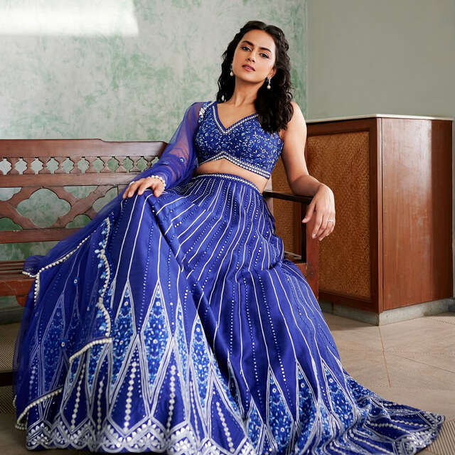 Shraddha Srinath enchanting Blue Romance by Chamee & Palak