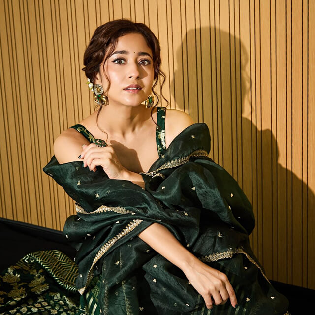 Shweta Tripathi becomes the Spotlight wearing a Bottle Green Anarkali