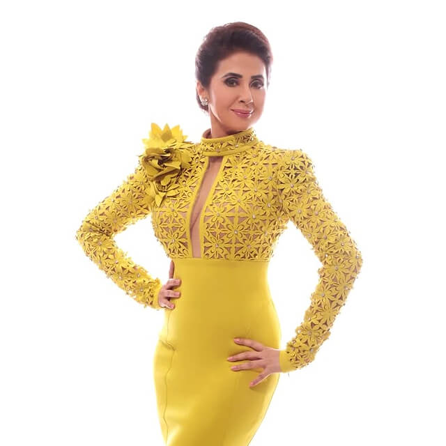 Urmila Matondkar glows in Sunshine Yellow Designer Gown