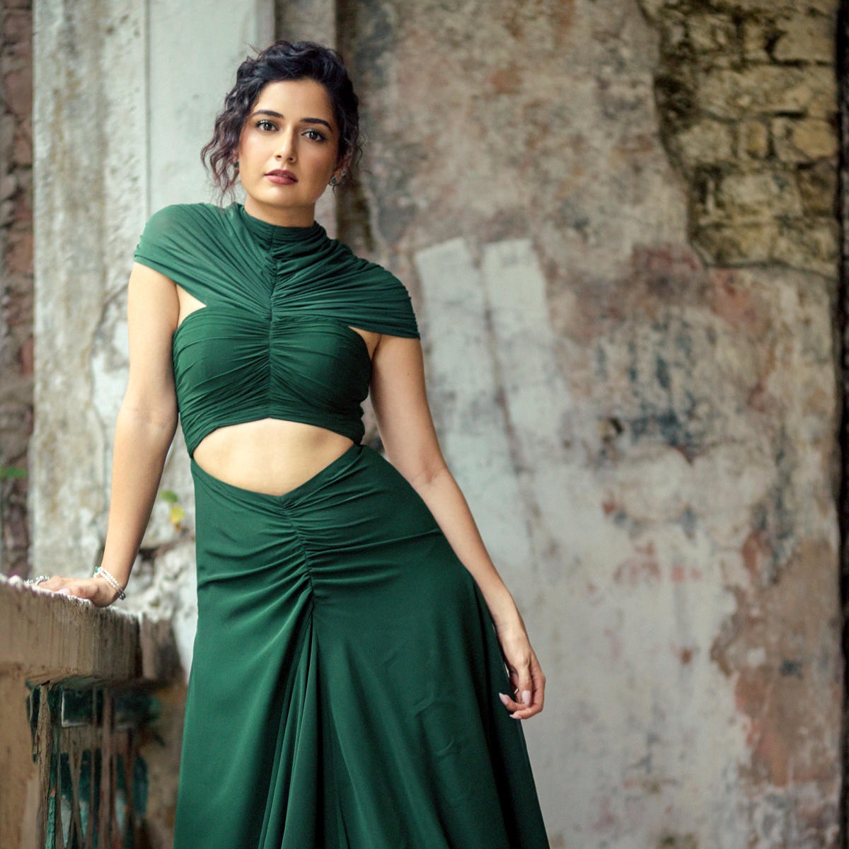 Ashika Ranganath stuns in Emerald at Sardar 2 Trailer Launch
