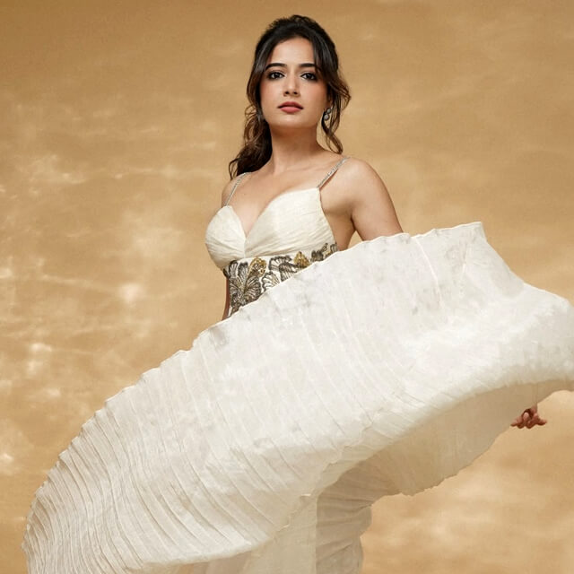 Ashika Ranganath's Dreamy White Gown
