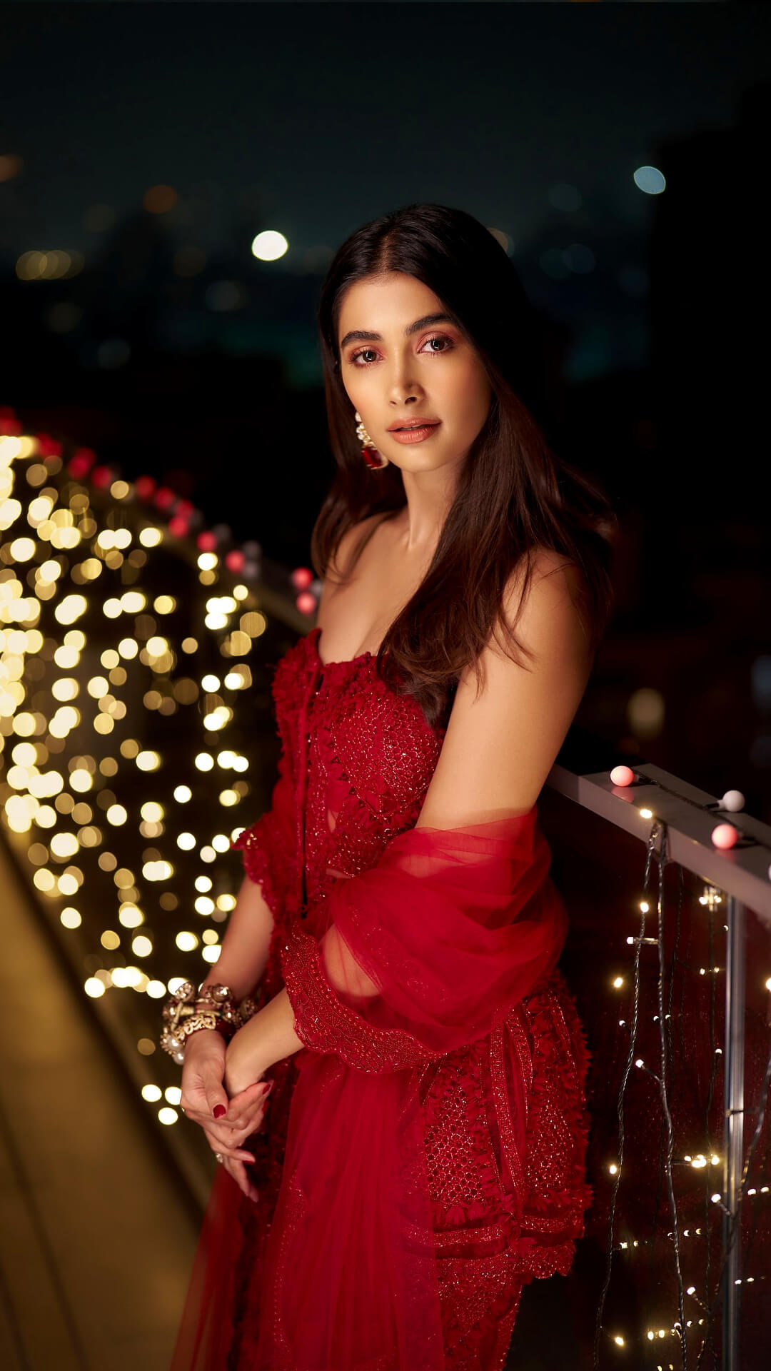 Pooja Hegde's Recent Photoshoot - Kajol S Mulani gave her that gorgeous dewy base. Soft brown-red eyes, nude rose lips and perfectly highlighted cheeks complete the look.