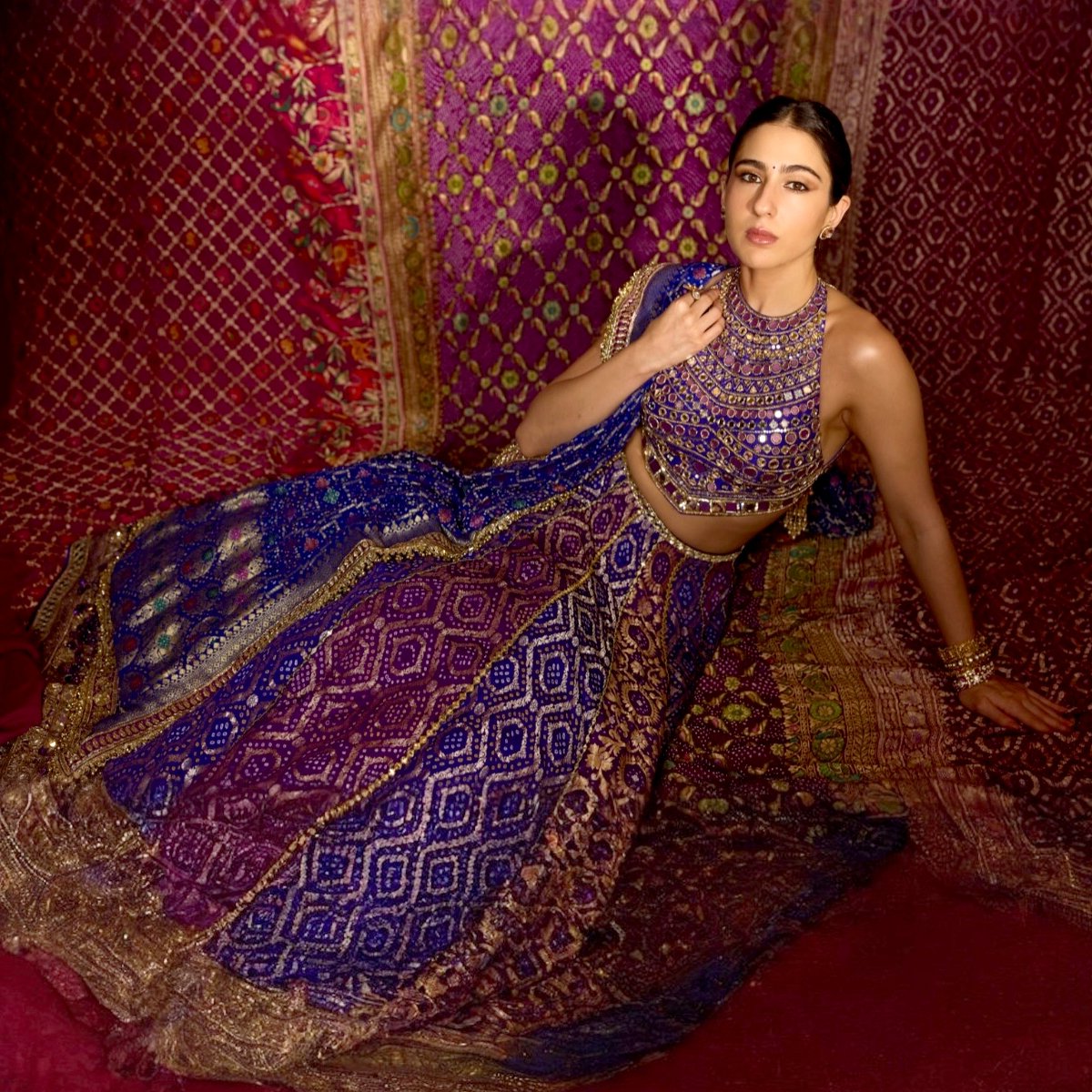 Sara Ali Khan's Bandhani Lehenga Rewards a Closer Look